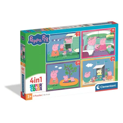 Puzzle 4w1 Peppa Pig CLEMENTONI 21751