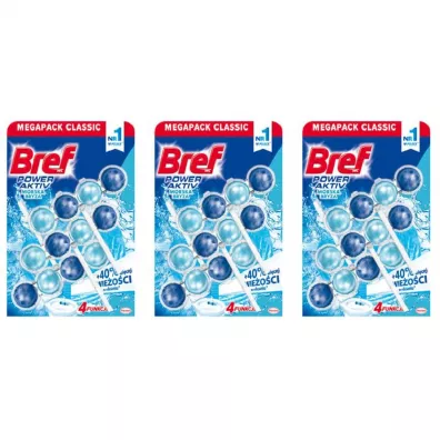 Bref Zawieszka do WC Power Active Morska Bryza Zestaw 9 szt.