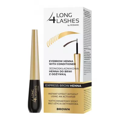 Long4Lashes Express Brow Henna jednosk�adnikowa henna do brwi z od�ywk� Brown 6 ml
