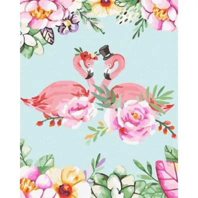 ArtiFly Malowanie po numerach - Flamingi w sztuce 40x50cm