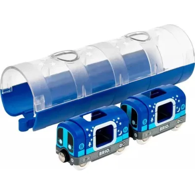 Zestaw �wiec�cy w ciemno�ci. Metro z tunelem 33970 Brio