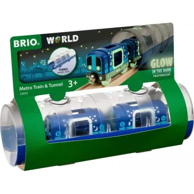 Zestaw �wiec�cy w ciemno�ci. Metro z tunelem 33970 Brio