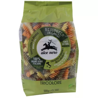 Alce Nero Makaron semolinowy tr�jkolorowy fusilli 500 g Bio