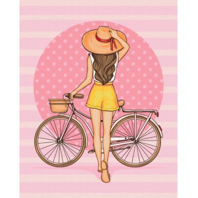 Symag Obraz Paint it! Dziewczyna z rowerem