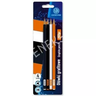 Astra O��wki grafitowe tr�jk�tne HB Classic 4 szt.