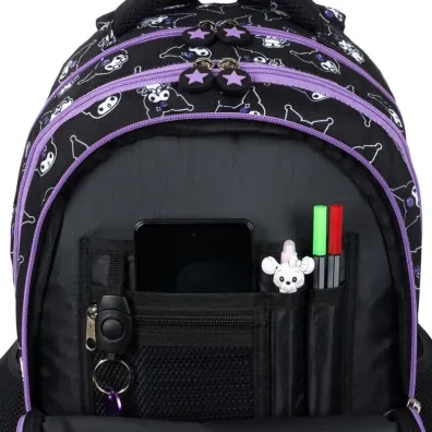 St. Majewski Plecak 4-komorowy Kuromi Black 16 cali