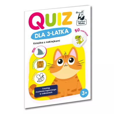 Quiz dla 3-latka. Ksika z naklejkami. Kapitan Nauka