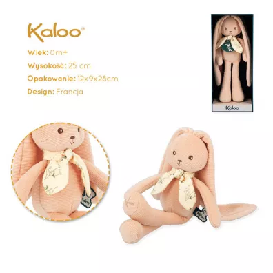 Kaloo Przytulanka Krlik Brzoskwiniowy 25 cm w pudeku kolekcja Lapinoo