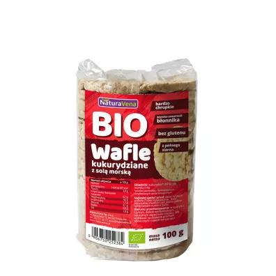 NaturaVena Wafle kukurydziane pe�noziarniste z sol� morsk� 100 g Bio