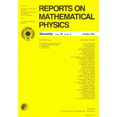 Reports on Mathematical Physics 70/2 Pergamon