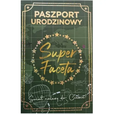 Yeku Karnet Urodziny Nowy paszport m�skie
