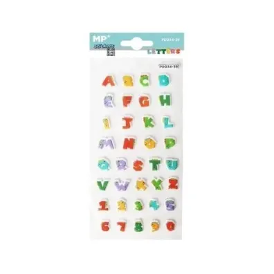 Mp Main Paper Naklejki 3D literki cyferki dinozaury
