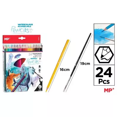 Mp Main Paper Kredki akwarelowe + p�dzelek 24 kolory