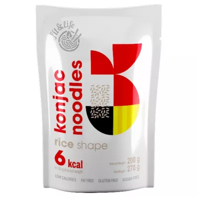 Fit&life Makaron z mki konjac w wodzie, w ksztacie ryu 250 g