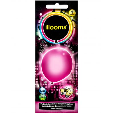 Tm Toys Balon LED 80052 różowy