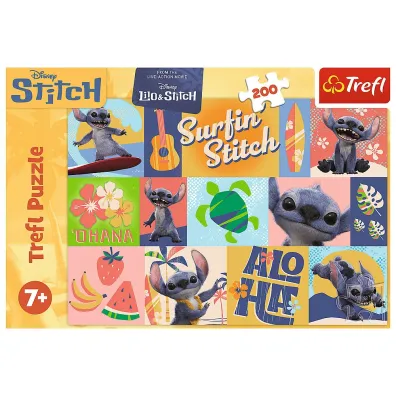 Puzzle 200 el. Hawajskie przygody Stitch Trefl