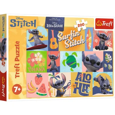 Puzzle 200 el. Hawajskie przygody Stitch Trefl