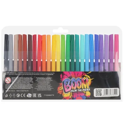 Pisaki 24 kolory zmywalne Boom etui KOH-I-NOOR 771022BD07