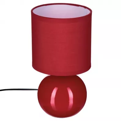 Atmosphera Lampka stoowa Timeo Czerwona 25 cm