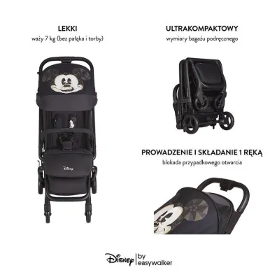 Easywalker Kompaktowy w�zek spacerowy ze zintegrowan� torb� transportow� Disney Buggy Go Mickey Diamond