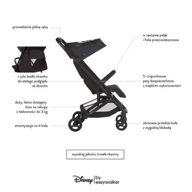 Easywalker Kompaktowy w�zek spacerowy ze zintegrowan� torb� transportow� Disney Buggy Go Mickey Diamond