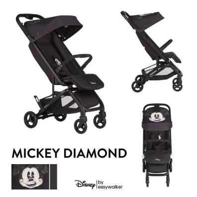 Easywalker Kompaktowy w�zek spacerowy ze zintegrowan� torb� transportow� Disney Buggy Go Mickey Diamond
