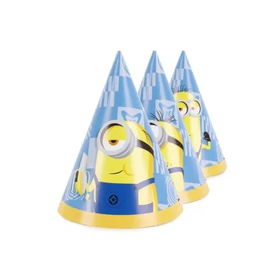 PartyDeco Czapeczki Minionki 16cm
