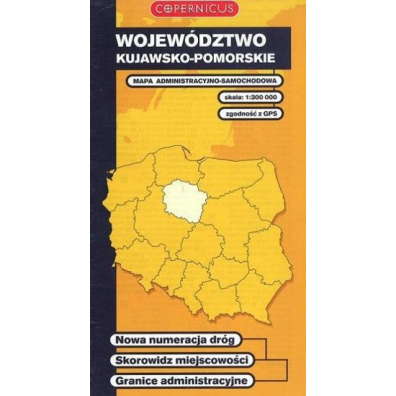 Województwo kujawsko-pomorskie. Mapa samochodowa 1:300 000