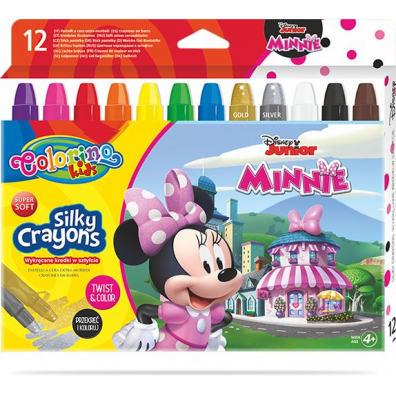 Patio Kredki elowe wykrcane Colorino Kids Minnie 12 kolorw