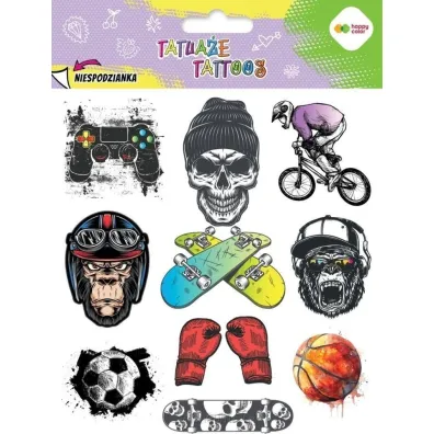 Tatua�e zmywalne Be Cool HAPPY COLOR