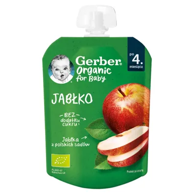 Gerber Organic Deser w tubce jab�ko po. 4 miesi�cu 80 g Bio