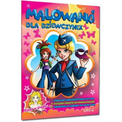 Malowanki z kolorowym wzorem dla dziewczynek