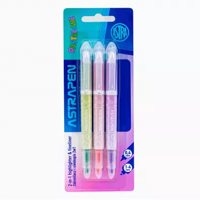 Zakre�lacz i cienkopis 2w1 Astrapen pastelowe 3 kolory
