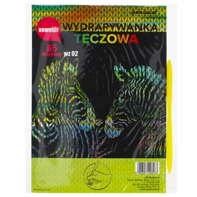 Wydrapywanka t�czowa A4 10 arkuszy WZ-02 Feniks