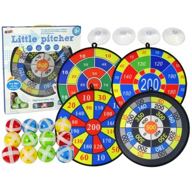 Zestaw gier dart tarcza 36cm pi�ki na rzepy LeanToys