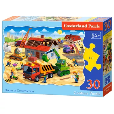Puzzle 30 el. House in construction Castorland