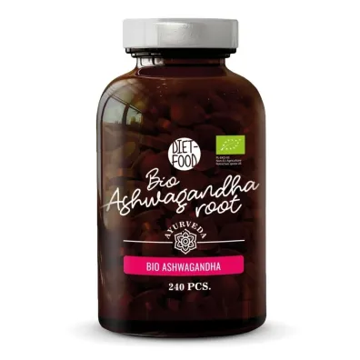 Diet-Food Ashwaganda 500 Mg suplement diety 240 tab. Bio