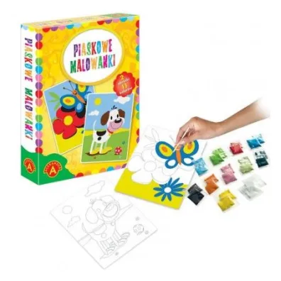 Piaskowe malowanki. Pies i Motyl Alexander