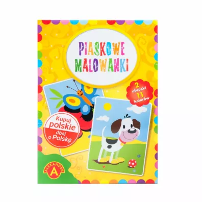 Piaskowe malowanki. Pies i Motyl