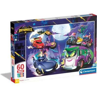 Puzzle 60 el. Maxi SuperColor. Batwheels Clementoni