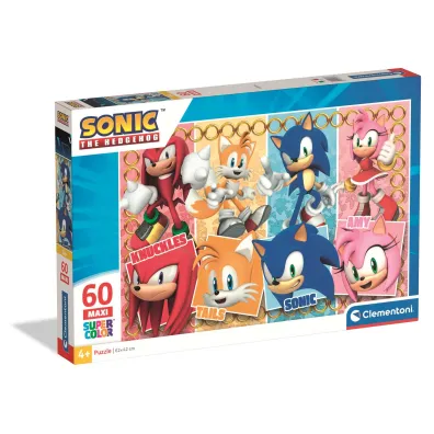 Puzzle 60 el. Maxi SuperColor. Sonic Clementoni