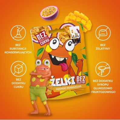BeRAW Kids Żelki Mango Marakuja 35 g