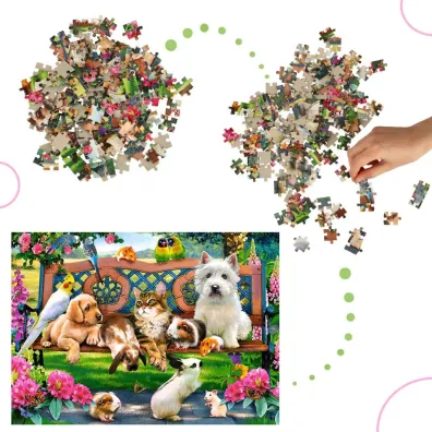 Puzzle 180 el. Zwierz�ta w parku Castorland
