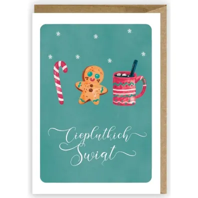 Cardie Kartka Bo�e Narodzenie Cieplutkich �wi�t + eko koperta