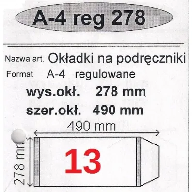 Narnia Ok�adka na podr�cznik A4 regulowana 50 szt.