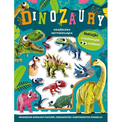 Wypuk�e naklejki z ruchomymi oczkami. Dinozaury