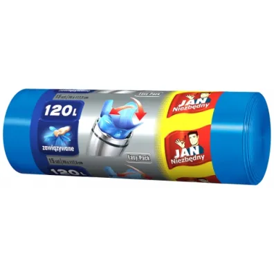 Jan Niezb�dny Worki na �mieci 120L EASY niebieskie 15 szt.