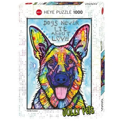 Puzzle 1000 el. Pies, Jolly Pets Heye