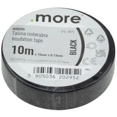 Ta�ma izolacyjna 15mm x 0,13mm CZARNA 10m 1szt.