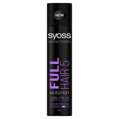 Syoss Full Hair 5 Hairspray lakier do w�os�w w sprayu Extra Strong 300 ml